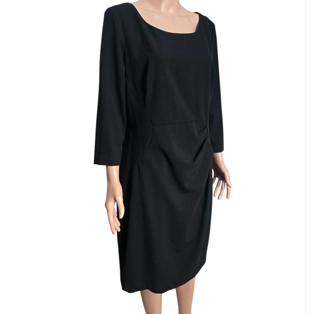 Calvin Klein 3/4 Sleeve Ruched Front Dress - Picture 2 of 8